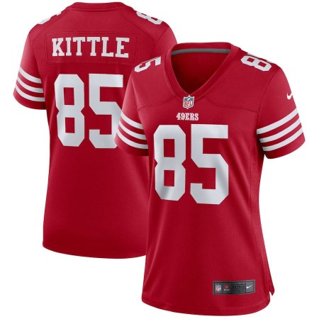 San Francisco 49ers #85 George Kittle Scarlet Women's 2022-23 Nike NFL Game Jersey