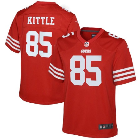 San Francisco 49ers #85 George Kittle Scarlet Youth 2022-23 Nike NFL Game Jersey