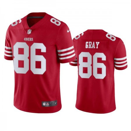 San Francisco 49ers #86 Danny Gray Scarlet Nike Men's 2022-23 Limited Stitched NFL Vapor Untouchable Jersey