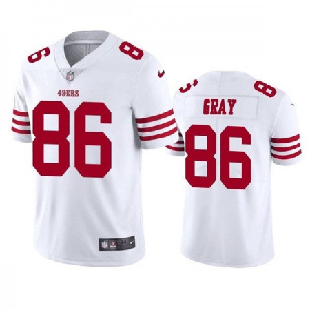 San Francisco 49ers #86 Danny Gray Whiite Nike Men's 2022-25 Limited Stitched NFL Vapor Untouchable Jersey