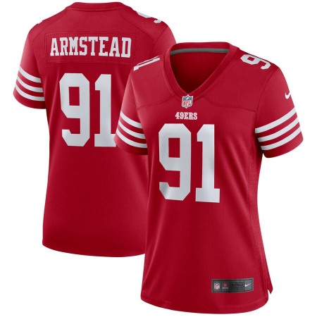 San Francisco 49ers #91 Arik Armstead Scarlet Women's 2022-23 Nike NFL Game Jersey