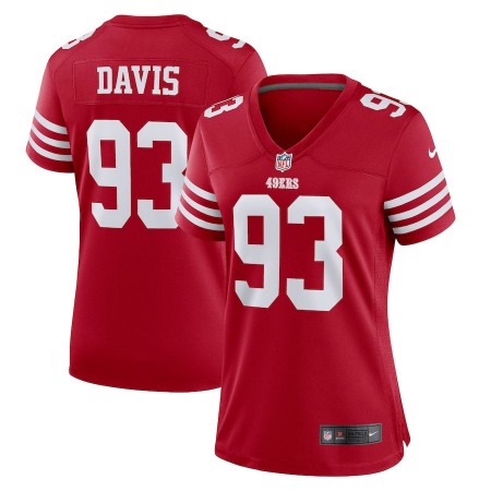 San Francisco 49ers #93 Kalia Davis Scarlet Women's 2022-23 Nike NFL Game Jersey