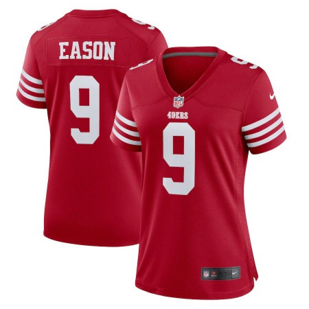 San Francisco 49ers #9 Jacob Eason Scarlet Women's 2022-23 Nike NFL Game Jersey