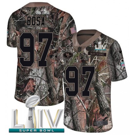 Nike 49ers #97 Nick Bosa Camo Super Bowl LIV 2020 Youth Stitched NFL Limited Rush Realtree Jersey