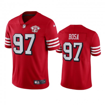 Nike 49ers #97 Nick Bosa Red Rush Men's 75th Anniversary Stitched NFL Vapor Untouchable Limited Jersey