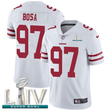 Nike 49ers #97 Nick Bosa White Super Bowl LIV 2020 Men's Stitched NFL Vapor Untouchable Limited Jersey