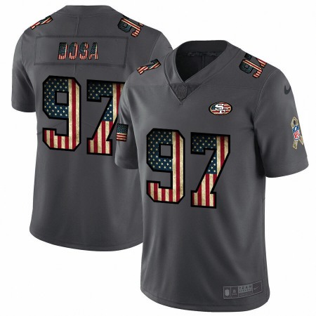 San Francisco 49ers #97 Nick Bosa Nike 2018 Salute to Service Retro USA Flag Limited NFL Jersey