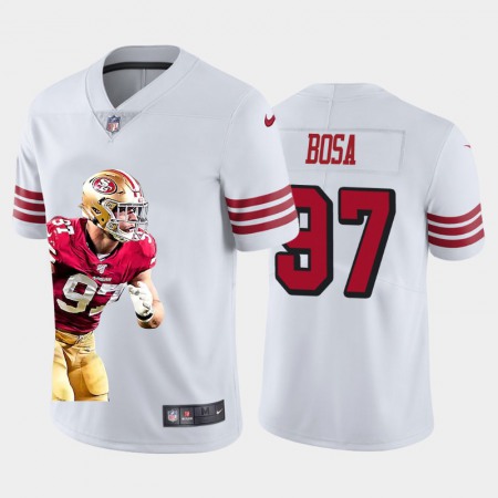 San Francisco 49ers #97 Nick Bosa Nike Team Hero 1 Rush Vapor Limited NFL Jersey White