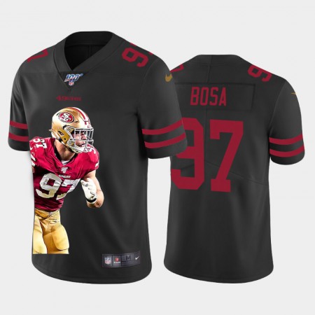 San Francisco 49ers #97 Nick Bosa Nike Team Hero 1 Vapor Limited NFL 100 Jersey Black