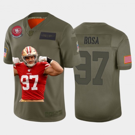 San Francisco 49ers #97 Nick Bosa Nike Team Hero 2 Vapor Limited NFL Jersey Camo