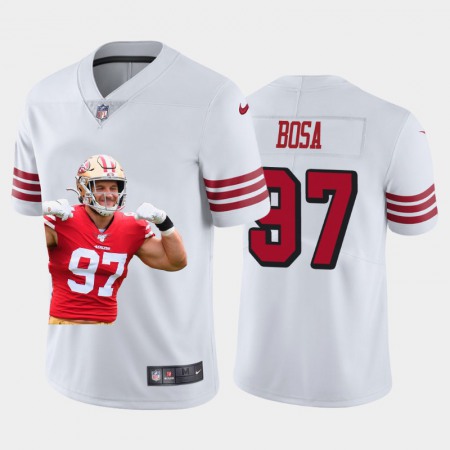 San Francisco 49ers #97 Nick Bosa Nike Team Hero 3 Rush Vapor Limited NFL Jersey White