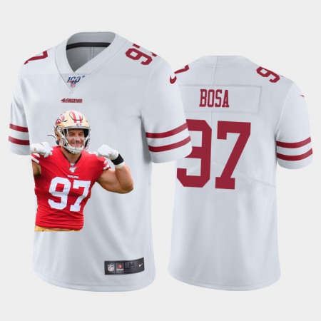 San Francisco 49ers #97 Nick Bosa Nike Team Hero 3 Vapor Limited NFL 100 Jersey White