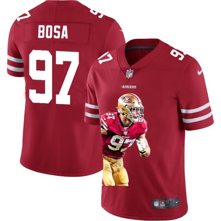 San Francisco 49ers #97 Nick Bosa Nike Team Hero Vapor Limited NFL Jersey Red