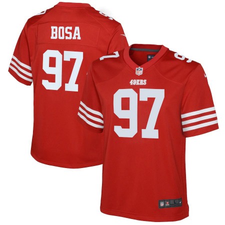San Francisco 49ers #97 Nick Bosa Scarlet Youth 2022-23 Nike NFL Game Jersey