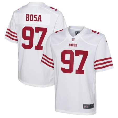 San Francisco 49ers #97 Nick Bosa White Youth 2022-23 Nike NFL Game Jersey