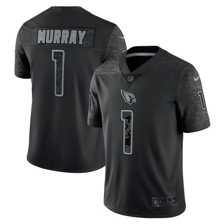 Arizona Cardinals #1 Kyler Murray Black Men's Nike NFL Black Reflective Limited Jersey