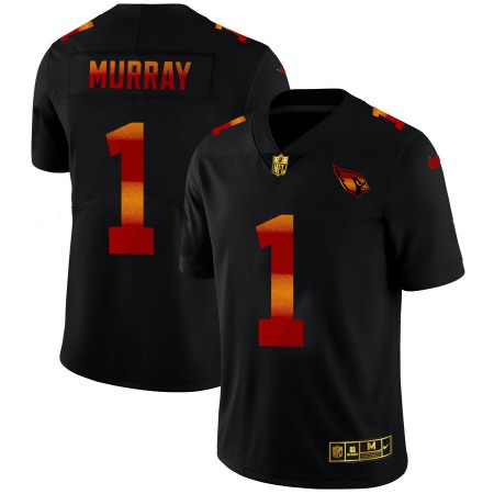 Arizona Cardinals #1 Kyler Murray Men's Black Nike Red Orange Stripe Vapor Limited NFL Jersey