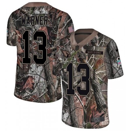 Nike Cardinals #13 Kurt Warner Camo Men's Stitched NFL Limited Rush Realtree Jersey