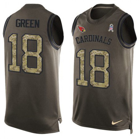 Nike Cardinals #18 A.J. Green Green Men's Stitched NFL Limited Salute To Service Tank Top Jersey