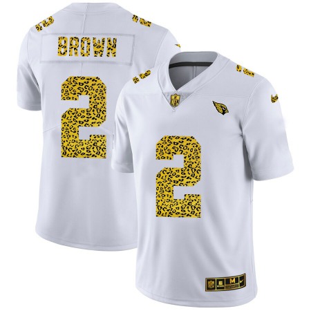 Arizona Cardinals #2 Marquise Brown Men's Nike Flocked Leopard Print Vapor Limited NFL Jersey White