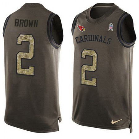 Nike Cardinals #2 Marquise Brown Green Men's Stitched NFL Limited Salute To Service Tank Top Jersey