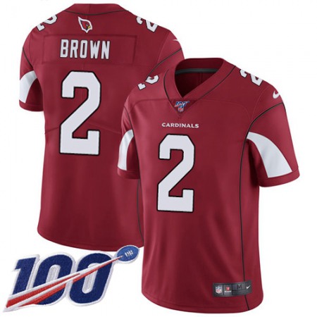 Nike Cardinals #2 Marquise Brown Red Team Color Men's Stitched NFL 100th Season Vapor Untouchable Limited Jersey
