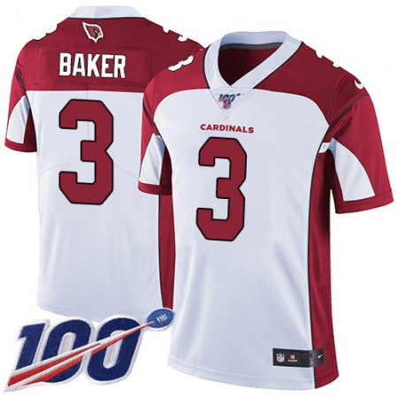 Nike Cardinals #3 Budda Baker White Men's Stitched NFL 100th Season Vapor Untouchable Limited Jersey