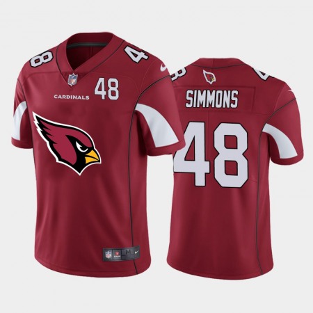 Arizona Cardinals #48 Isaiah Simmons Red Men's Nike Big Team Logo Player Vapor Limited NFL Jersey