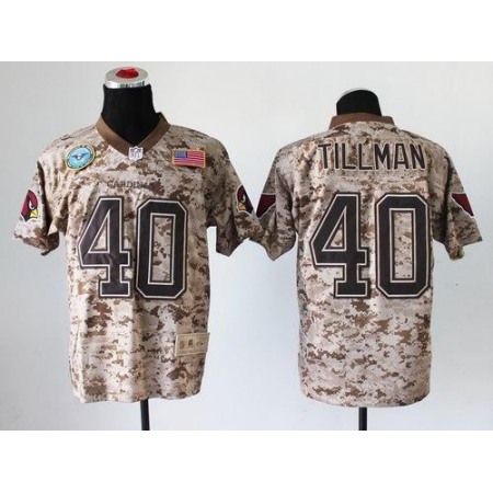 Nike Cardinals #40 Pat Tillman Camo Men's Stitched NFL New Elite USMC Jersey