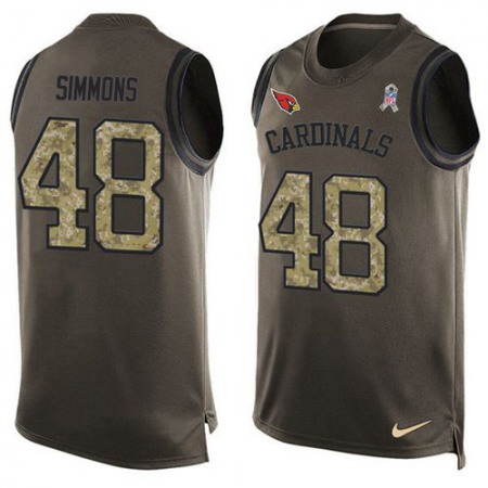 Nike Cardinals #48 Isaiah Simmons Green Men's Stitched NFL Limited Salute To Service Tank Top Jersey
