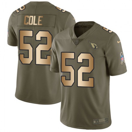 Nike Cardinals #52 Mason Cole Olive/Gold Men's Stitched NFL Limited 2017 Salute to Service Jersey