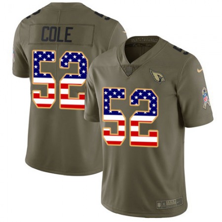 Nike Cardinals #52 Mason Cole Olive/USA Flag Men's Stitched NFL Limited 2017 Salute to Service Jersey