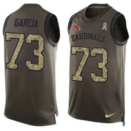 Nike Cardinals #73 Max Garcia Green Men's Stitched NFL Limited Salute To Service Tank Top Jersey