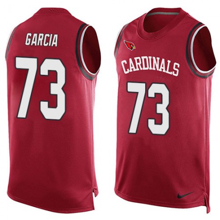 Nike Cardinals #73 Max Garcia Red Team Color Men's Stitched NFL Limited Tank Top Jersey