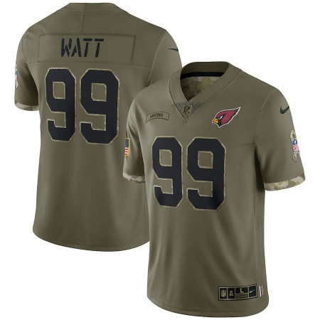 Arizona Cardinals #99 J.J. Watt Nike Men's 2022 Salute To Service Limited Jersey - Olive