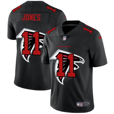 Atlanta Falcons #11 Julio Jones Men's Nike Team Logo Dual Overlap Limited NFL Jersey Black