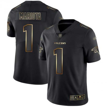 Atlanta Falcons #1 Marcus Mariota Black/Gold Men's Stitched NFL Vapor Untouchable Limited Jersey