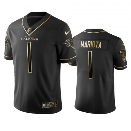 Atlanta Falcons #1 Marcus Mariota Men's Stitched NFL Vapor Untouchable Limited Black Golden Jersey