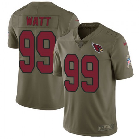 Nike Cardinals #99 J.J. Watt Olive Men's Stitched NFL Limited 2017 Salute To Service Jersey