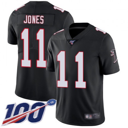 Nike Falcons #11 Julio Jones Black Alternate Men's Stitched NFL 100th Season Vapor Limited Jersey