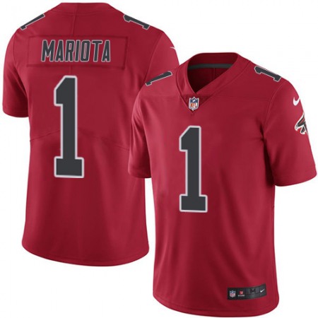 Nike Falcons #1 Marcus Mariota Red Men's Stitched NFL Limited Rush Jersey
