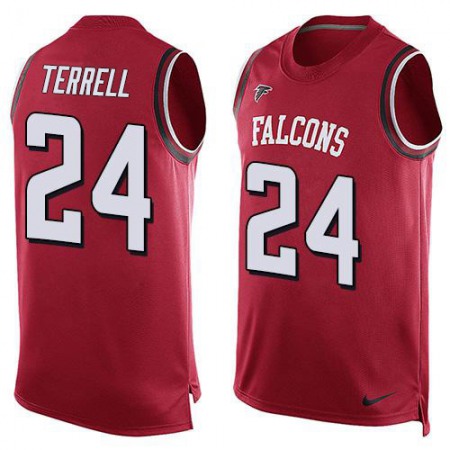 Nike Falcons #24 A.J. Terrell Red Team Color Men's Stitched NFL Limited Tank Top Jersey