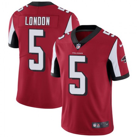 Nike Falcons #5 Drake London Red Team Color Men's Stitched NFL Vapor Untouchable Limited Jersey