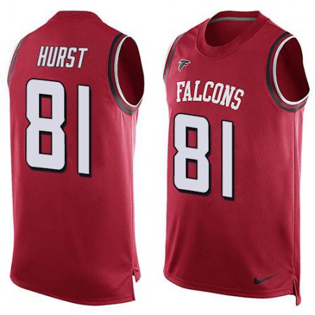 Nike Falcons #81 Hayden Hurst Red Team Color Men's Stitched NFL Limited Tank Top Jersey