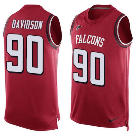 Nike Falcons #90 Marlon Davidson Red Team Color Men's Stitched NFL Limited Tank Top Jersey