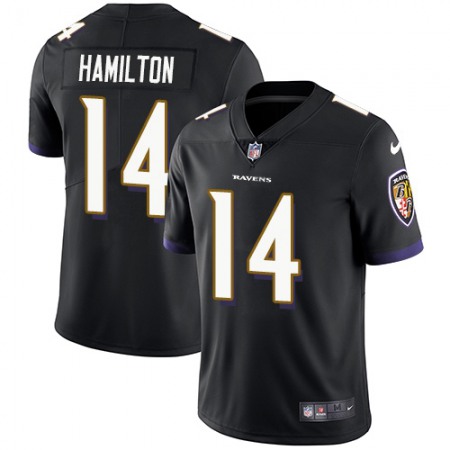 Nike Ravens #14 Kyle Hamilton Black Alternate Men's Stitched NFL Vapor Untouchable Limited Jersey