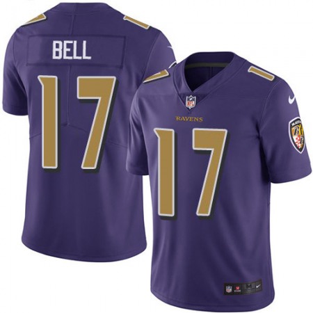 Nike Ravens #17 Le'Veon Bell Purple Men's Stitched NFL Limited Rush Jersey