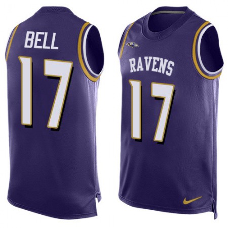 Nike Ravens #17 Le'Veon Bell Purple Team Color Men's Stitched NFL Limited Tank Top Jersey