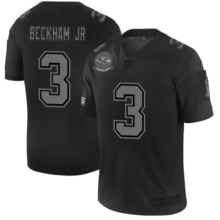Baltimore Ravens #3 Odell Beckham Jr. Men's Nike Black 2019 Salute to Service Limited Stitched NFL Jersey