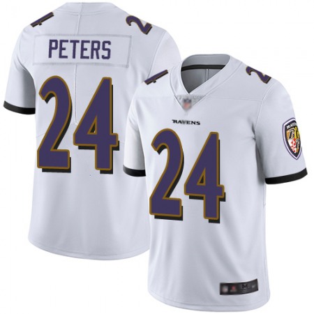 Nike Ravens #24 Marcus Peters White Men's Stitched NFL Vapor Untouchable Limited Jersey